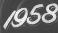 1958 YEAR Vintage Old 1950s Film Title Graphic Calendar Annual Leader 8mm 7107 HD Footage