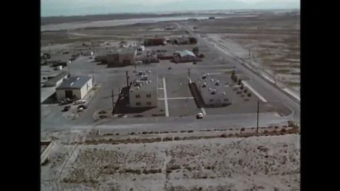 1959-An aerial shot of a testing complex at the Holloman Air Force Base in Stock Footage 95246415