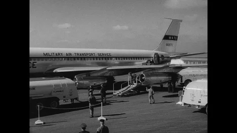 1959-Air Force One / Nouasseur Air Base / Morocco / 1959 Stock Footage