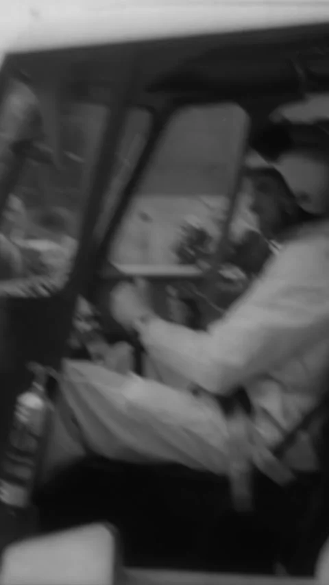 1959 - A British inventor flies a hovercraft prototype over land and sea. Stock Footage 287573071