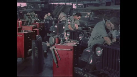 1959-Car Mechanic / US Army / 1950 - 1959 Stock Footage
