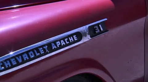 1959 Chevy Apache emblem Stock Footage 66744978