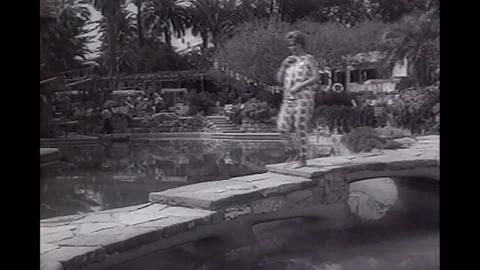 1959-Italian Designers Introduce Combination Fun and Sun Outfits Stock Footage
