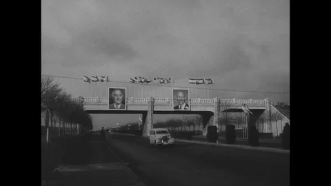 1959-Motorway / Madrid / Spain / 1959 Stock Footage