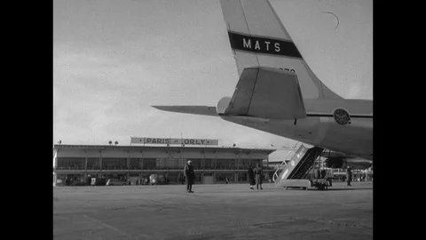 1959-State Visit / Dwight D. Eisenhower / France / 1959 Stock Footage