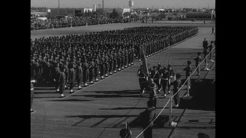 1959-State Visit / Dwight D. Eisenhower / Casablanca / Morocco / 1959 Stock Footage