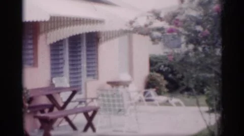 1959:CALIFORNIA.Video Footage Of Perfecta Landscaping Manicured Lawn Loveliness Stock Photos
