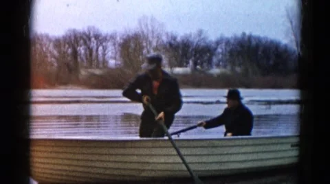 1960: boat is seen WAUCONDA, ILLINOIS Stock Footage