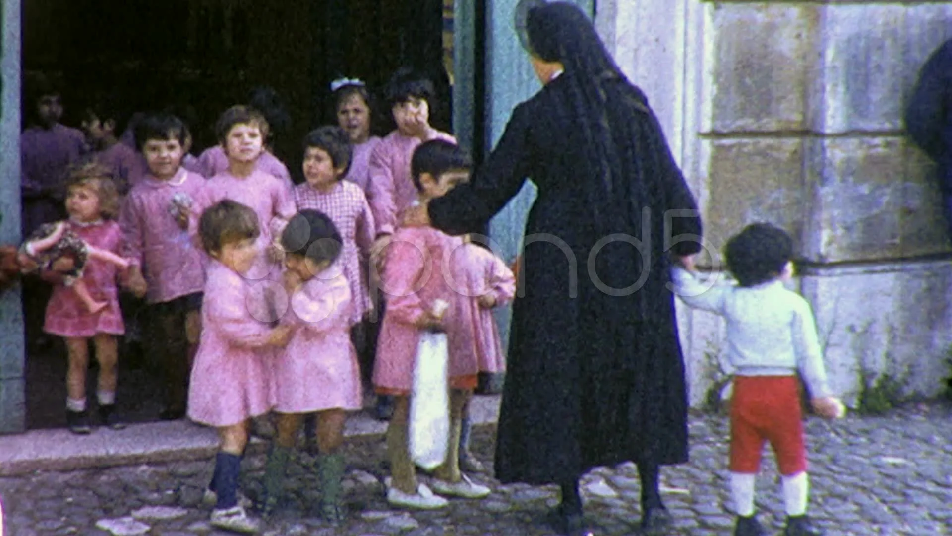 1970s Medium Shot Nun And Catholic School Girls In Uniform Walking Toward  Cam Paris High-Res Stock Video Footage - Getty Images