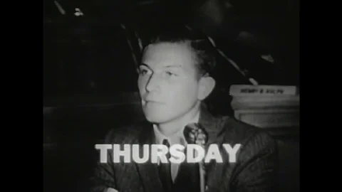 1960 - Communist college student Douglas Wachter testifies at a HUAC hearing, Stock Footage 146453353