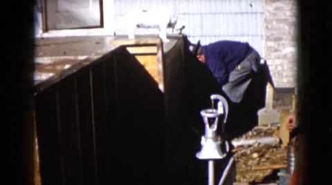1960: a construction area beside a mud WAUCONDA, ILLINOIS Stock Footage