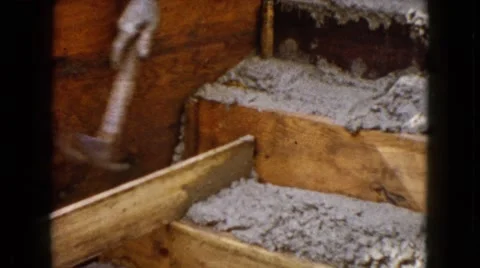 1960: a construction area beside a mud WAUCONDA, ILLINOIS Stock Footage