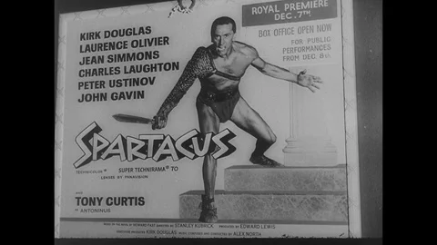 1960-Film Premire / Spartacus / Great Britain / 1960 Stock Footage