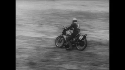 1960-Football Match / Motorbike / Germany / 1960 Stock Footage