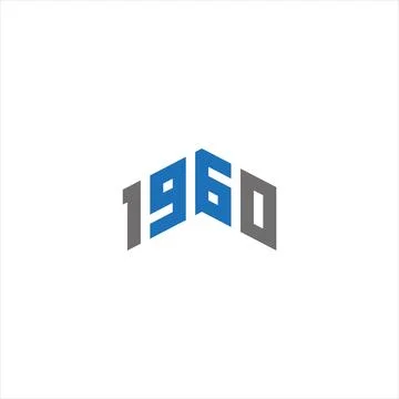 1960 Letter monogram Initial Logo Design Template Vector Illustration. 1960.. Stock Illustration