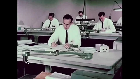1960 - The process of designing missile components is explained. Stock Footage 83048704