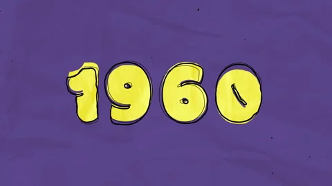 1960 Retro Stop Motion Collage Kinetic Typography Animation 스톡 동영상 343395838
