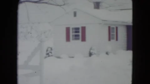 1960: snow covered road is seen NEW MEXICO Stock Footage