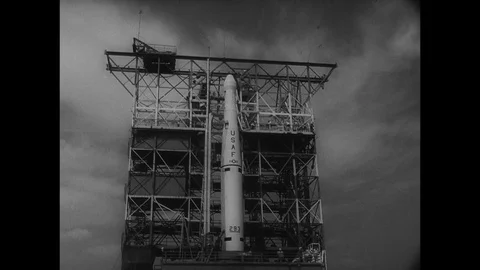 1960-Space Program / Courier 1B / USA / Oct 4, 1960 動画素材 77847500