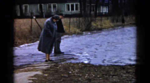 1960: water area is seen WAUCONDA, ILLINOIS Stock Footage