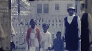 1960S African American Black Family Portrait Together Vintage Film Home Movie Stock Footage