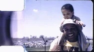 1960S African American Black Father Child Daughter Vintage Old Film Home Movie Stock Footage