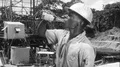 1960s African American Black Thirsty Man Construction Worker Vintage Film Movie 4k or 4k+ Resolution