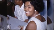 1960S African American Black Women People Dinner Table Vintage Film Home Movie Stock Footage