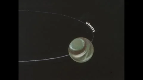 1960s: An animated diagram of Neptune in... | Stock Video | Pond5