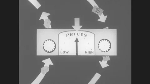 1960s: Animation of arrows with boxes an... | Stock Video | Pond5