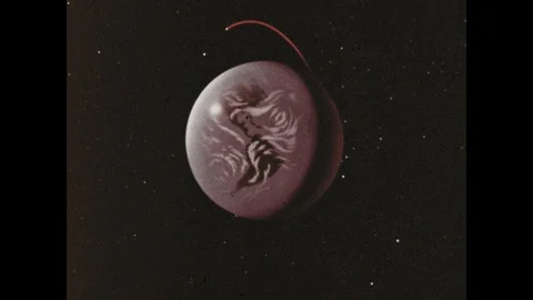 1960s: Animation shows rotations of two satellite orbits around Earth. Stock Footage 101667021
