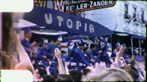 1960s ATOMIC UTOPIA Bomb Nuclear People  Float Nostalgia Vintage Film Home Movie Stock Footage 11941777