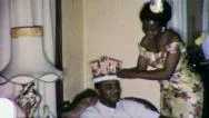 1960S Birthday Black Man Woman Couple African American Vintage Film Home Movie Stock Footage