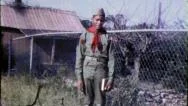 1960S Black Boy Scout Salutes Teenage African American Vintage Film Home Movie Stock Footage