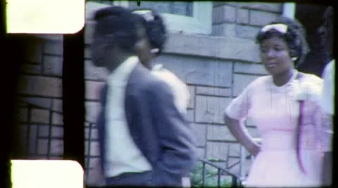 1960s BLACK TEENS Couples African American Mississippi Vintage Film Home Movie Video stock 12234603