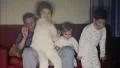 1960s Bouncing Kids Children Play with Father Dad Vintage Film Home Movie HD Footage