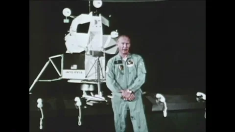 1960s - Buzz Aldrin is seen after his historic flight to the moon; Apollo 15s Stock Footage 89578606