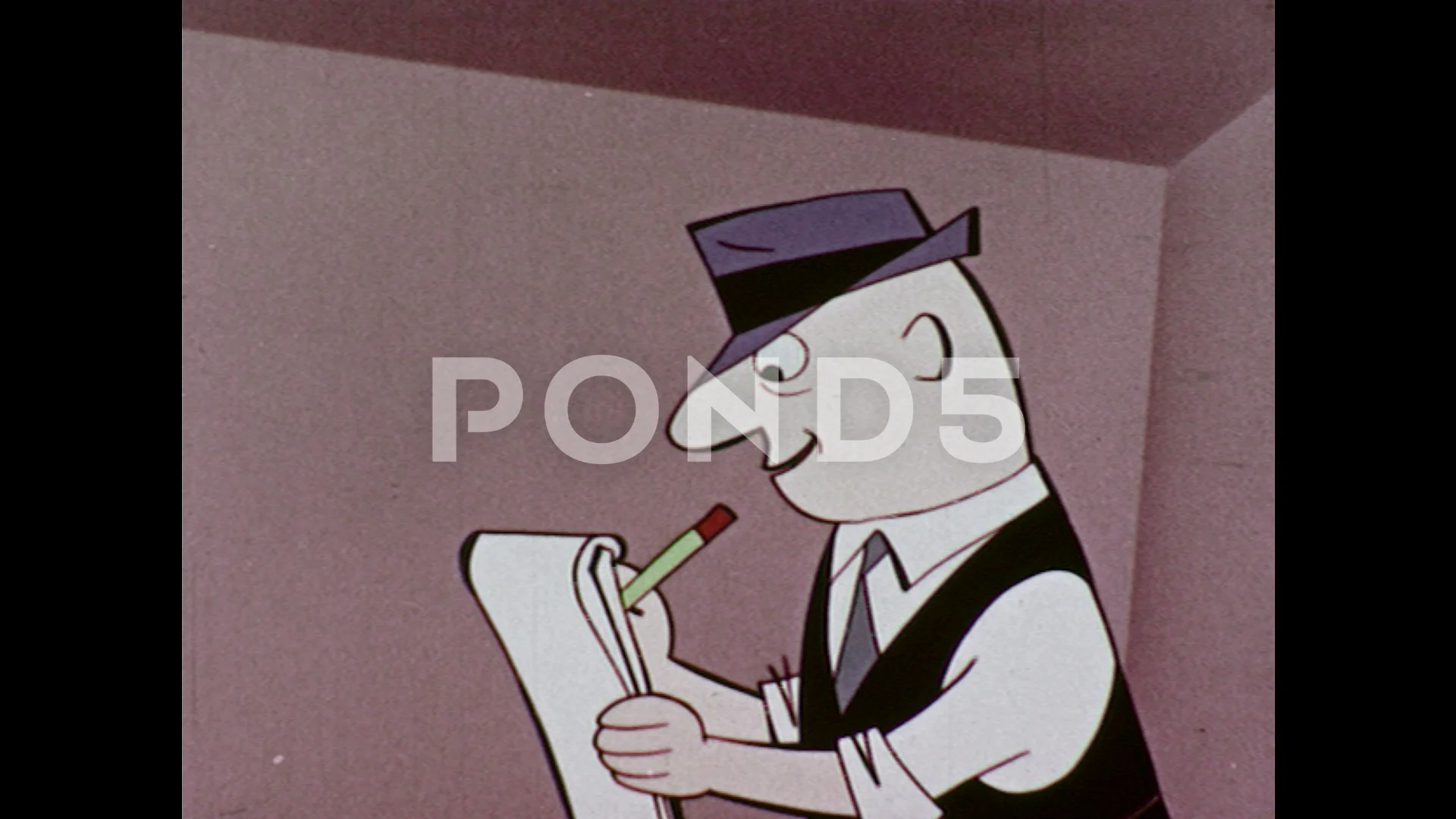 1960s: Cartoon Detectives Guess Suspect'... | Stock Video | Pond5