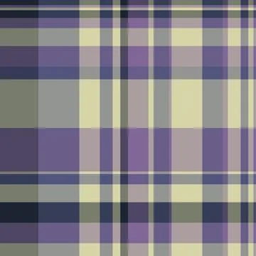 1960s check pattern vector, veil seamless plaid background. Cultural tartan.. Stock Illustration
