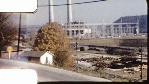 1960s Coal Fired Powered Power Energy Industry Plant Vintage Old Film Home Movie Stock Footage 113967737