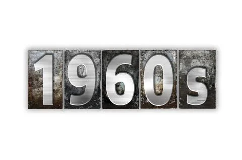 1960s Concept Isolated Metal Letterpress Type Stock Illustration