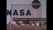 1960S: Entrance To The George C Marshall Space Flight Centre At Nasa. Stock Footage