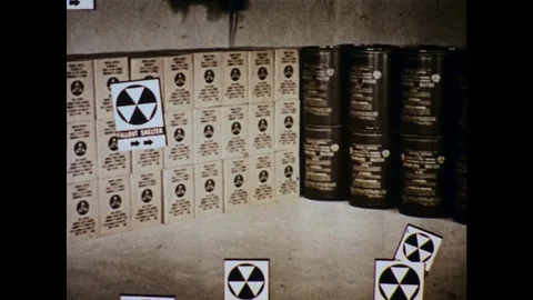 1960s: Fall Out Shelter Programme 動画素材 74811192