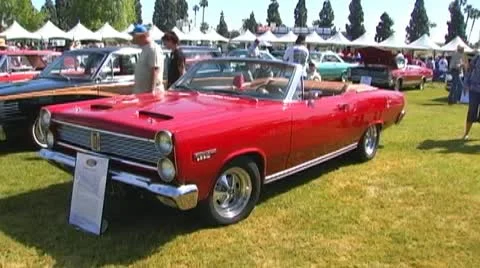 1960's Ford Convertible at Ford Car Show Stock Footage