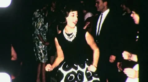 1960s Girl Dancing WATUSI Bump DANCE Prom TEENAGE Club Vintage Film Home Movie Stock Footage