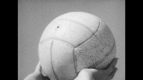 1960s: Hands toss volleyball. X-ray of j... | Stock Video | Pond5