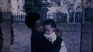 1960S Happy African American Black Family Together Vintage Film Old Home Movie Stock Footage