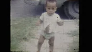 1960S Happy African American New Black Baby Boy Vintage Film Old Home Movie Stock Footage