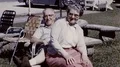 1960s Happy Old COUPLE Suburbia Together In Front Yard Vintage Film Home Movie HD Footage