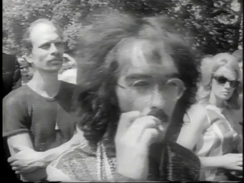 1960s Hippie Pot Rally Hyde Park Newsreel Stock Footage